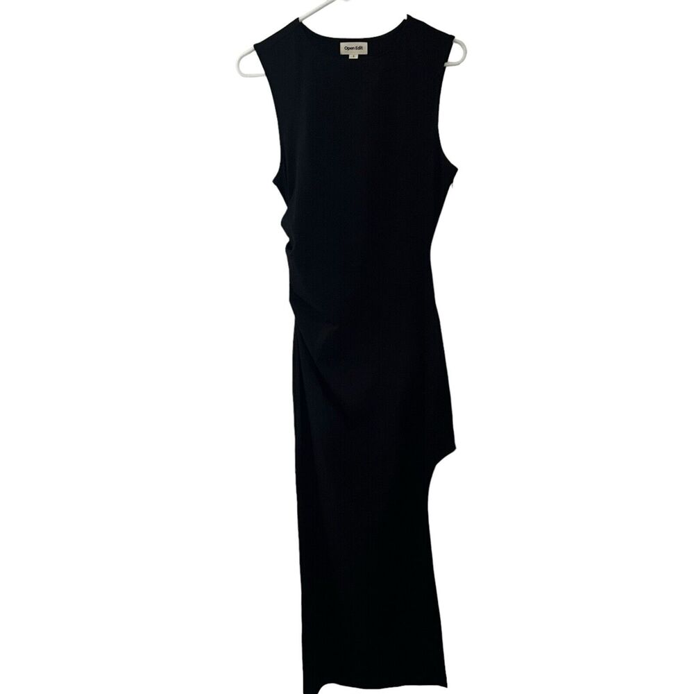 Open Edit Sleeveless Knit Maxi Dress Size Small Black